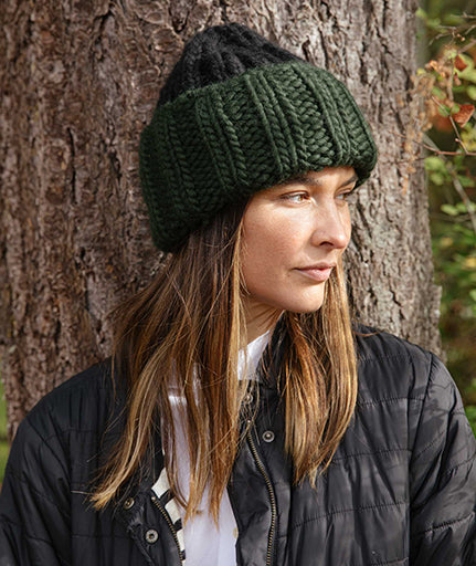 Brown Chunky outlet Woman Beanie, Hand Knitted Alpaca Wool Hat