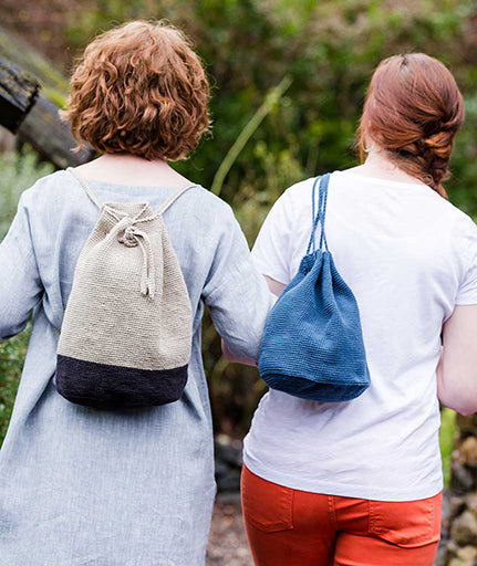 Oval Crocheted Bucket Bags Pouches Pattern Churchmouse Yarns Teas