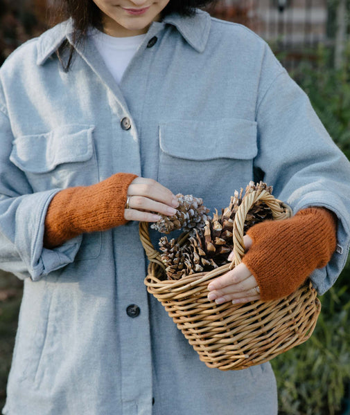 Cozy Handwarmers Using Lang Cashmere Light – Churchmouse Yarns & Teas