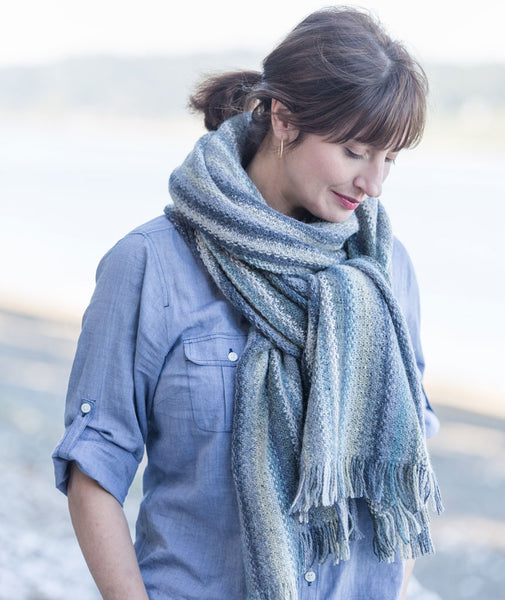 Rowan Blue Striped Wrap Top