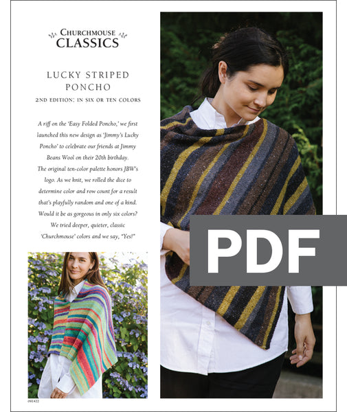 Lucky Striped Poncho Pattern