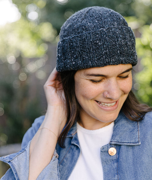 Boyfriend Watch Cap Using Kelbourne Woolens Lucky Tweed