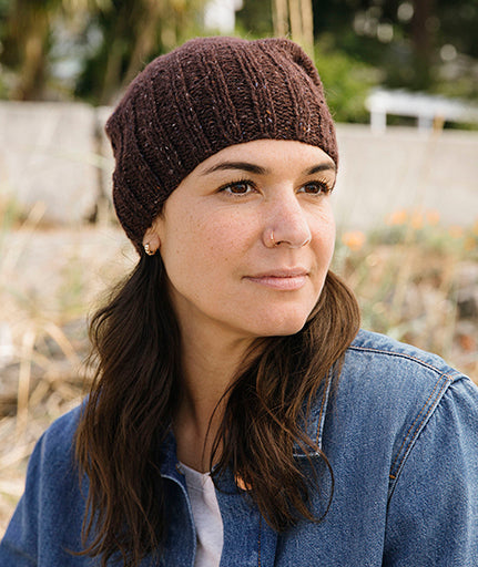 Boyfriend Watch Cap: Double-Stranded Using Rowan Felted Tweed