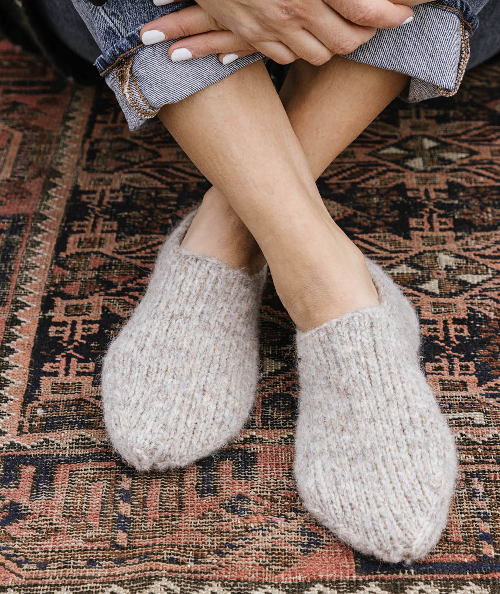 Slip on sock fashion slippers