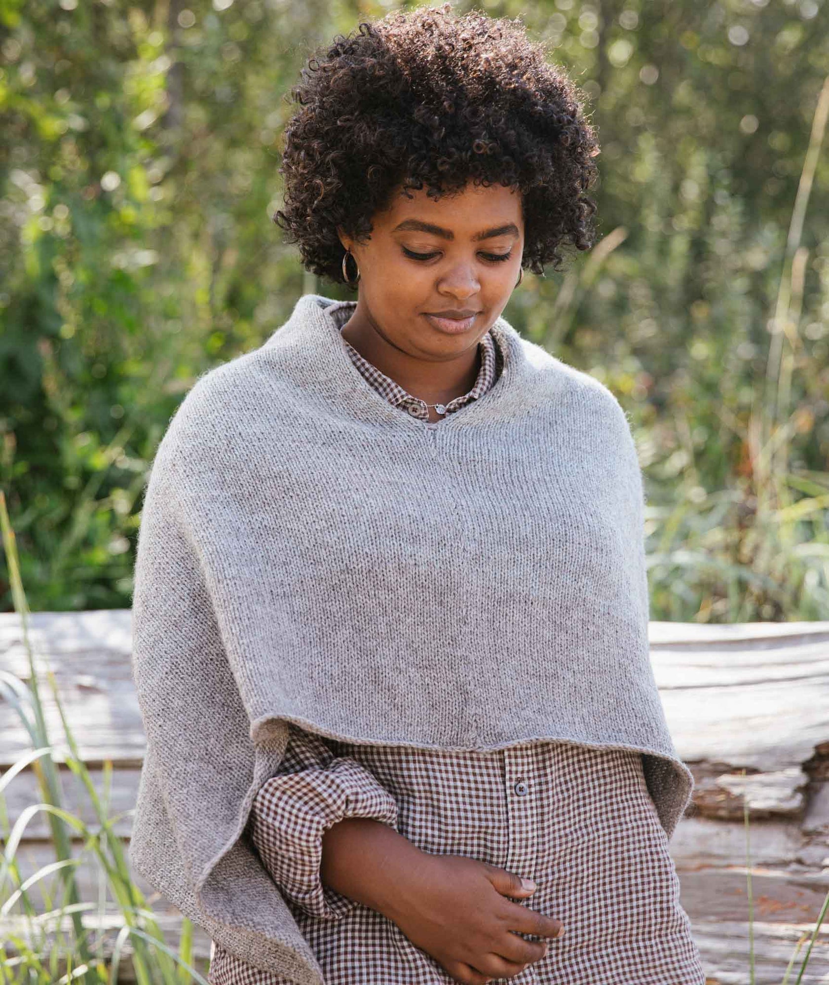 Easy Folded Poncho - Ombré Version Using Isager Spinni Wool 1 ...