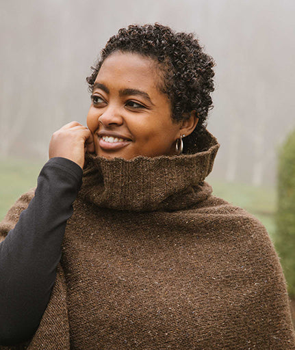 Easy Folded Poncho v.2 Using Rowan Felted Tweed – Churchmouse Yarns & Teas