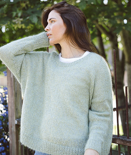 Easy Relaxed Pullover Using Isager Silk Mohair and Alpaca 1