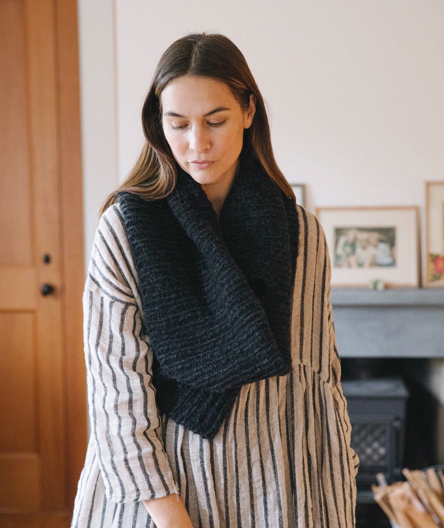 Half & Half Cowl Using Rowan Brushed Fleece