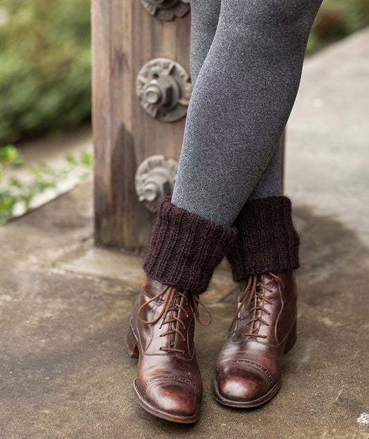 Cozy Boot Cuffs Using Jamieson's Shetland Heather Aran