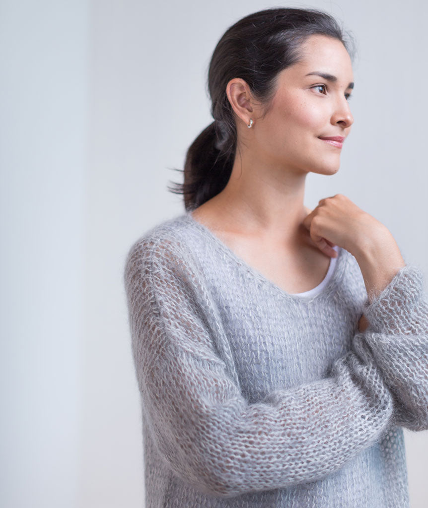 Slouchy Pullover Using Rowan Kidsilk Haze