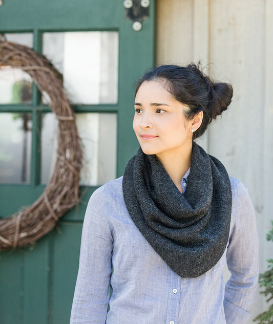 Tapered Cowl Using Blue Sky Fibers Baby Alpaca