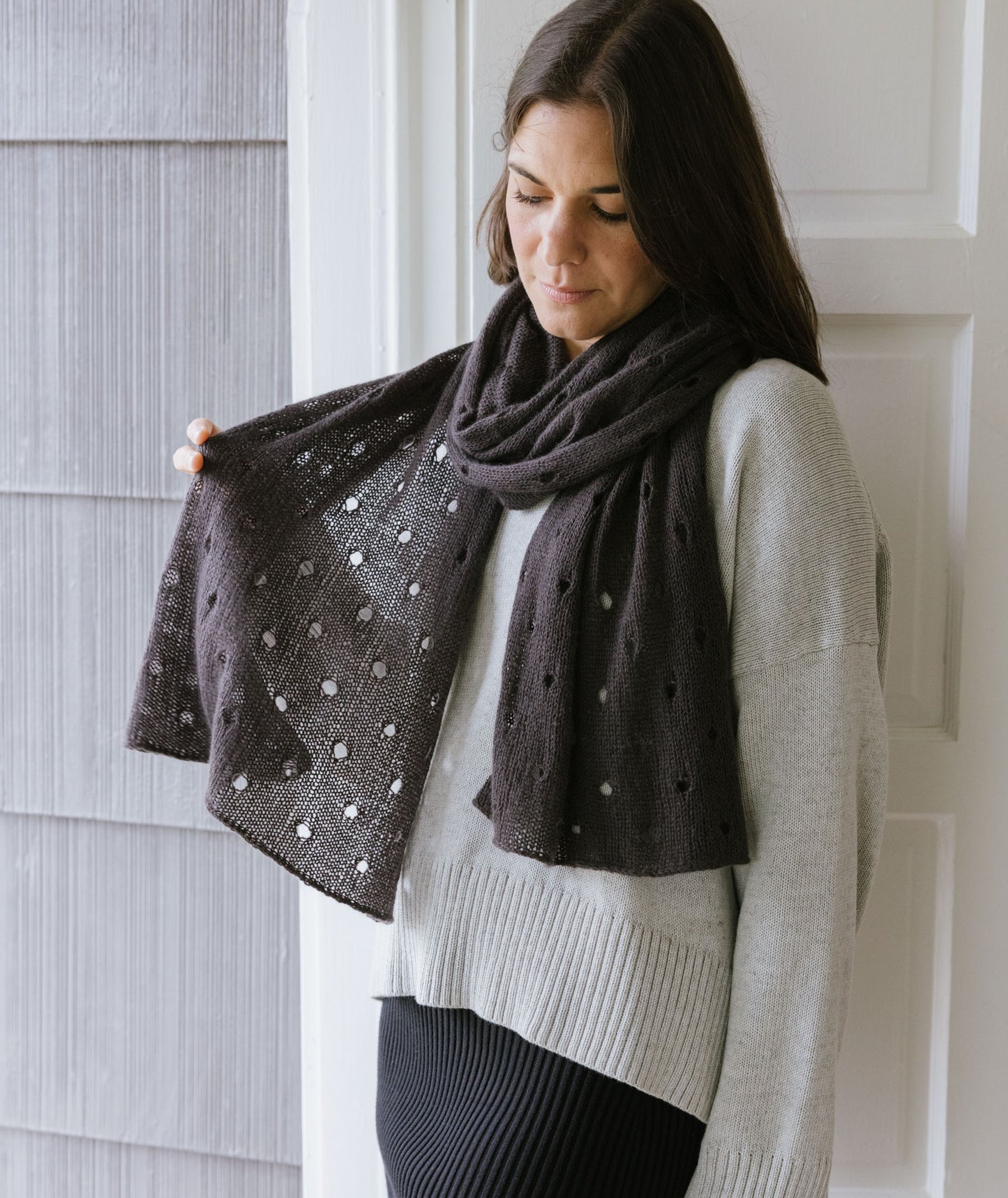 Polka Dot Scarf Using mYak Cashmere Lace