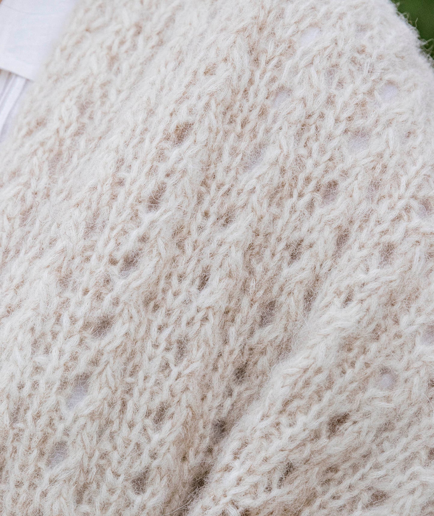 Ribbed Lace Scarf Using Isager Soft