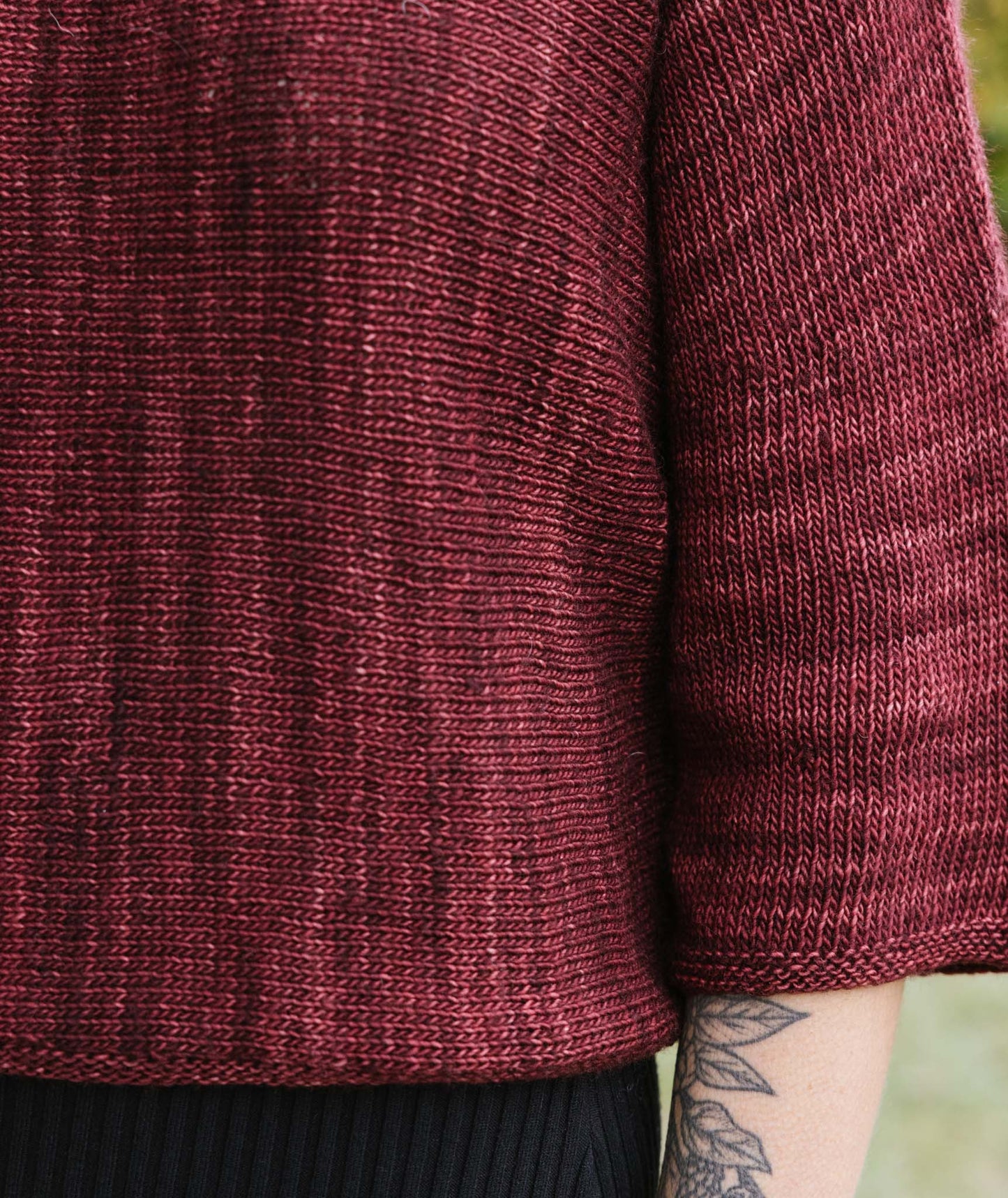 Sideways Tee with Optional Sleeves Using Madelinetosh Tosh Merino Light