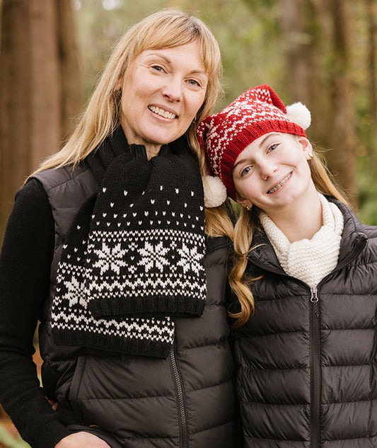 Snowflake Hat & Muffler Using Brooklyn Tweed Arbor