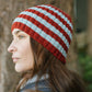 Striped Ribbed Beanie in Brooklyn Tweed Tones