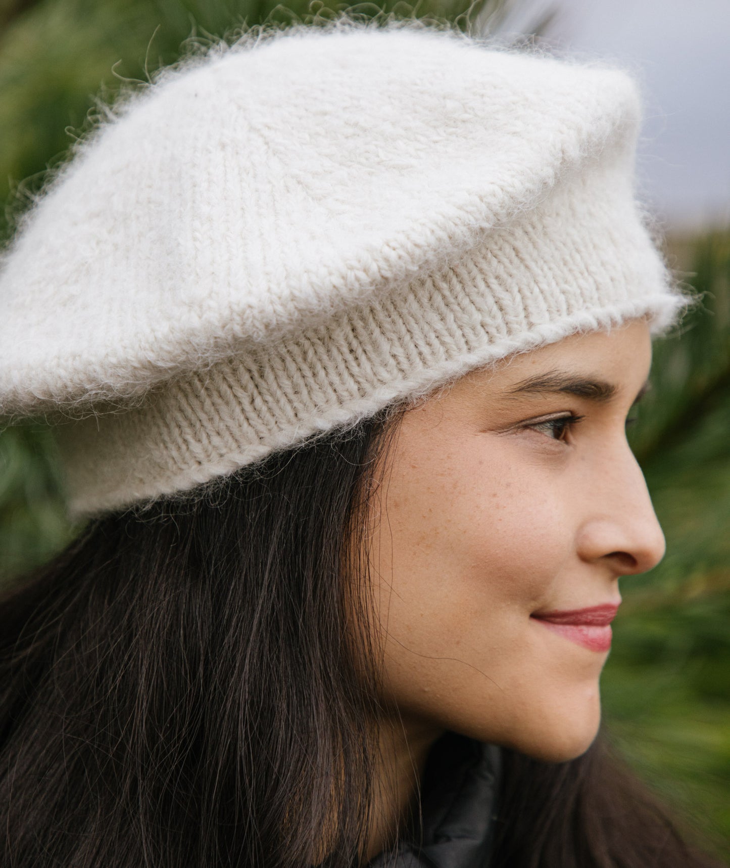 Studio Beret Using Blue Sky Fibers Brushed Suri