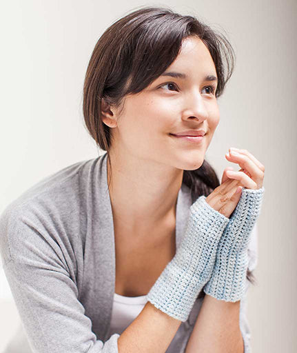 Crocheted Handwarmers: 1 Stitch 3 Ways Using Manos Maxima