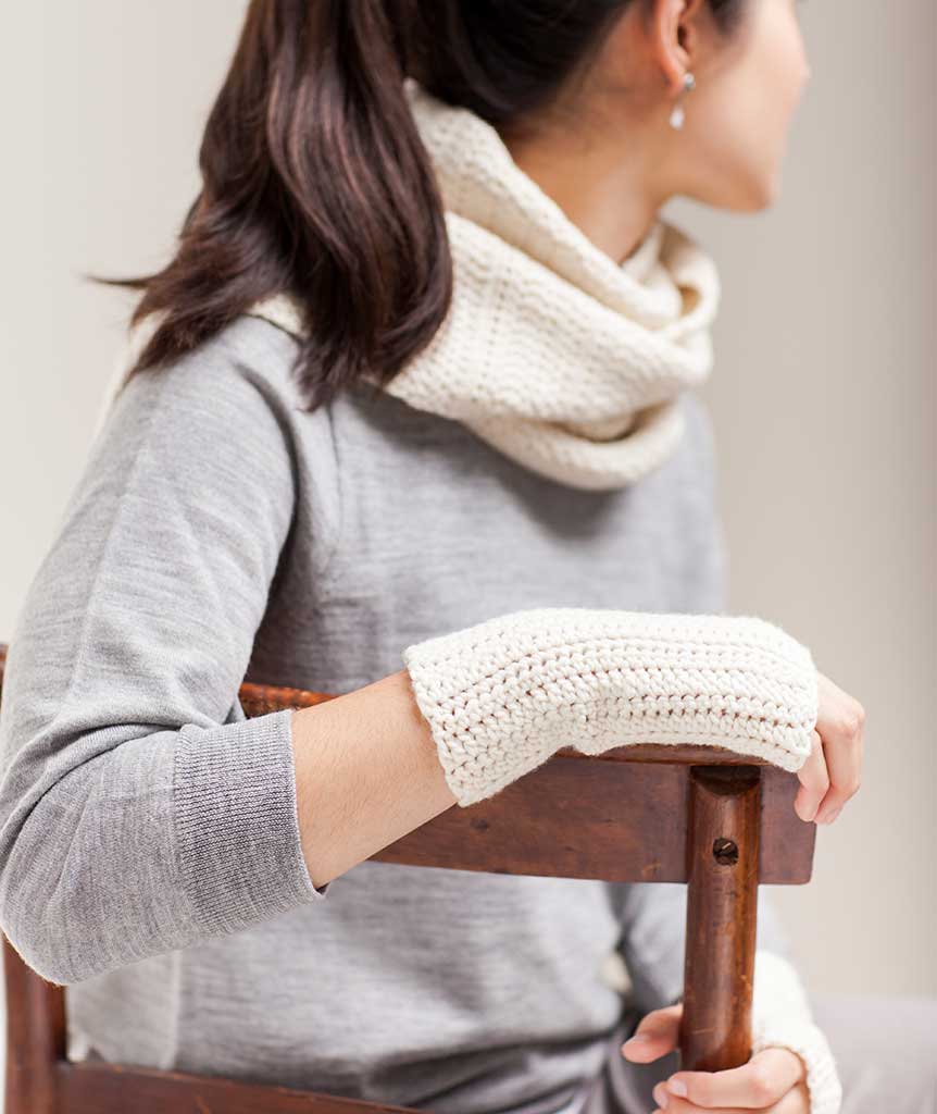 Classroom: Crocheted Sampler Scarf & Handwarmers Pattern