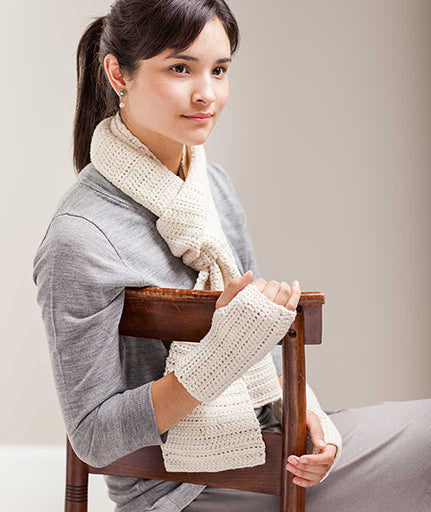 Classroom: Crocheted Sampler Scarf & Handwarmers Pattern