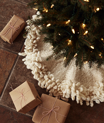 Mini Loopy Tree Skirt using Wool and the Gang Crazy Sexy Wool