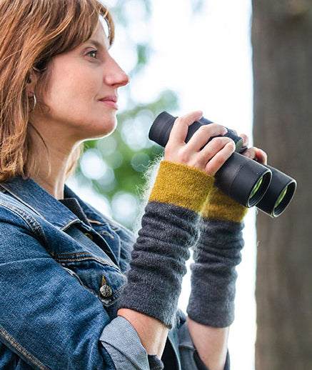 Reversible Arm Warmers Using Madelinetosh Tosh Silk Cloud