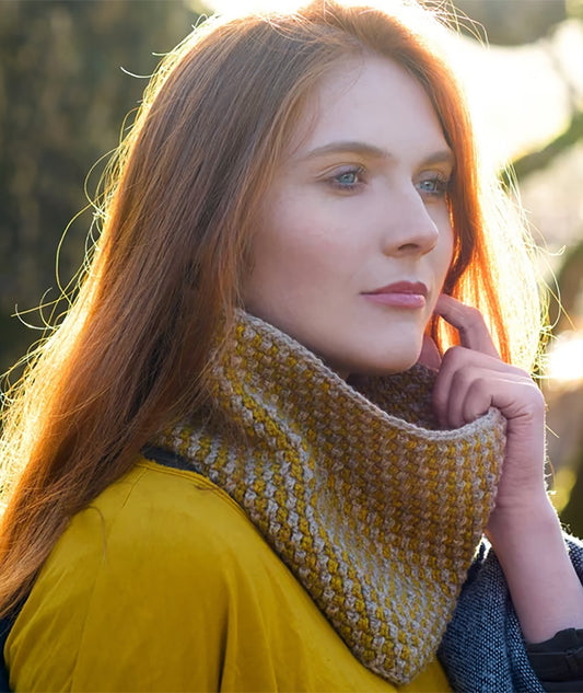 Knotts View Cowl by Janne Kleivset for The Fibre Co. Using Lore