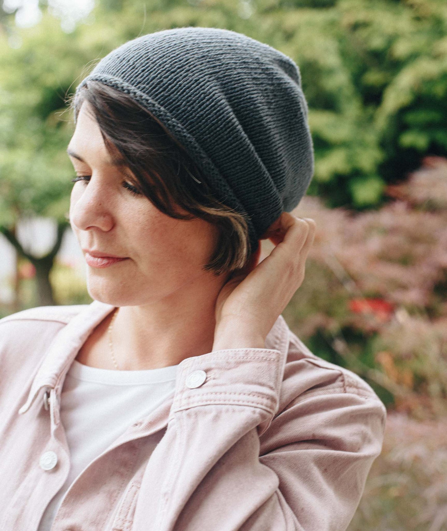 Slouchy Basic Beanie Using Rowan Softyak DK