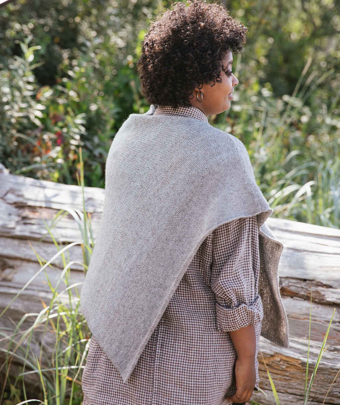 Easy Folded Poncho - Ombré Version Using Isager Spinni Wool 1