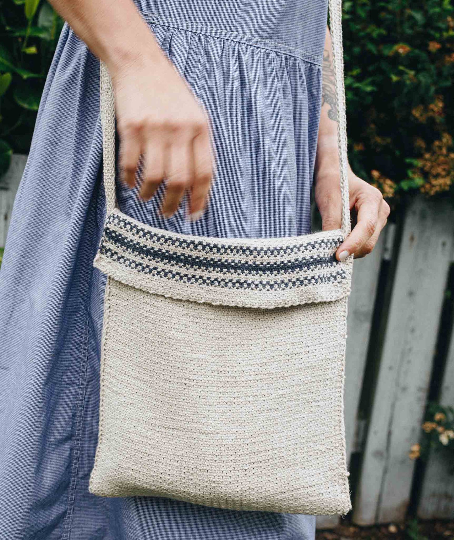 Linen-Linen Project Bag Using Rowan Creative Linen