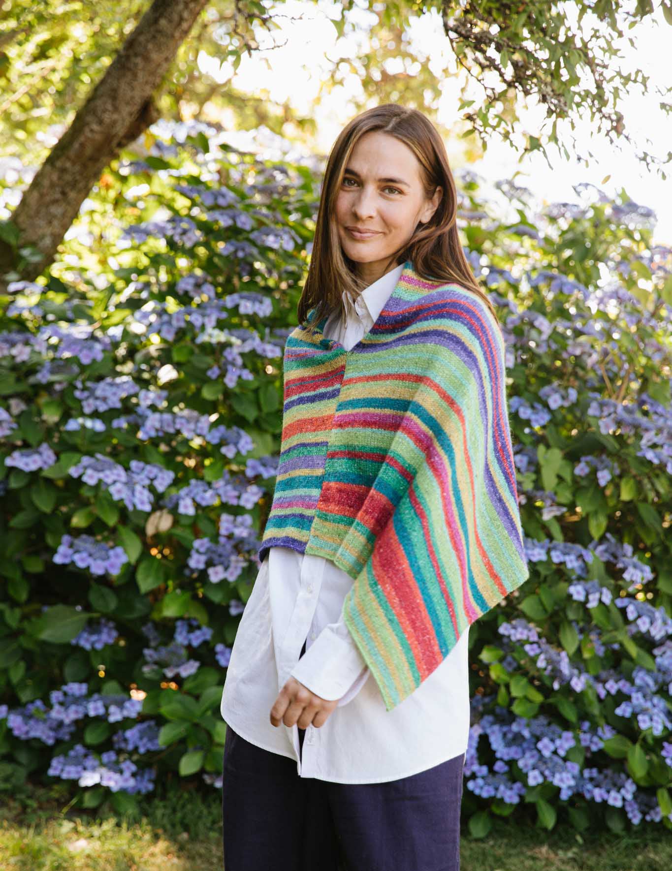 Lucky Striped Poncho Pattern