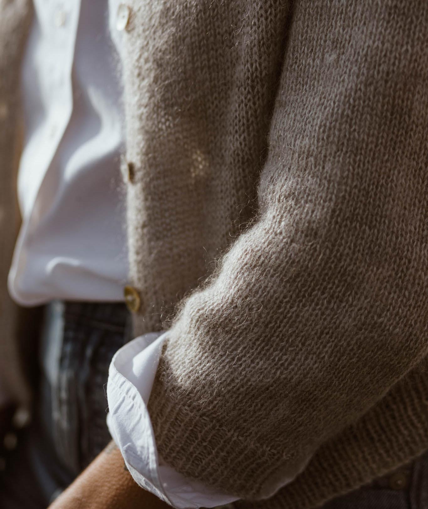 Quintessential Cardigan Using Isager Alpaca 1 and Silk Mohair