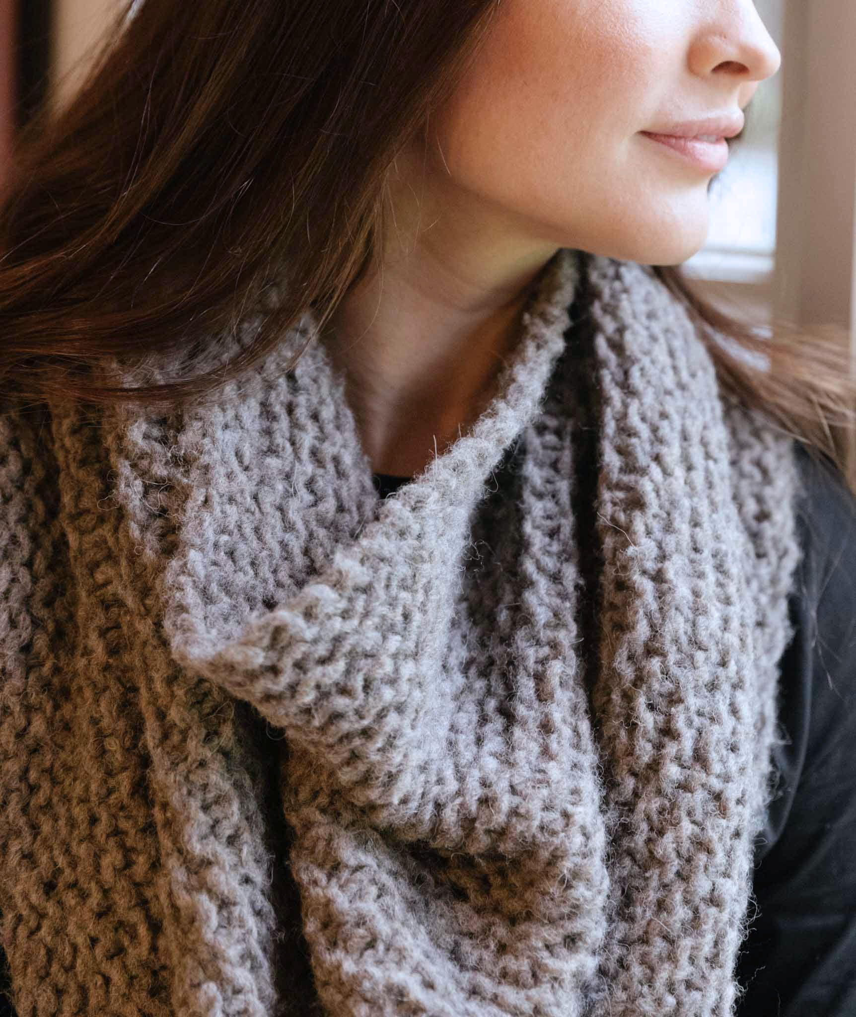 Cozy cheapest Gray Leaf Cowl