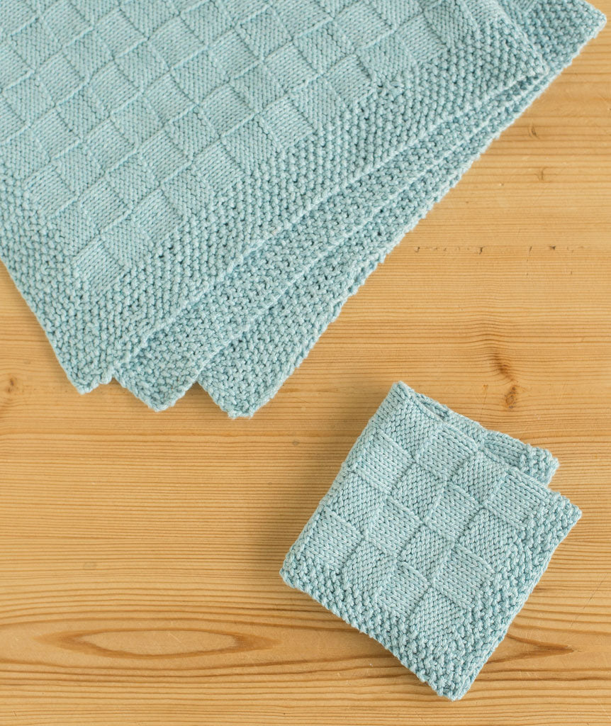 Block Stitch Baby Blanket Using Berroco Pima 100