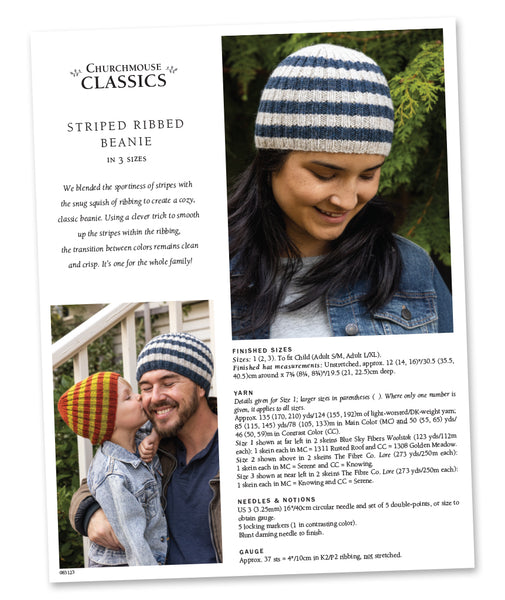 Striped virgin wool beanie