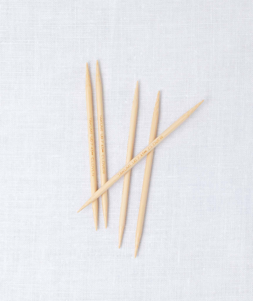 Clover 9 Bamboo Size 10 Single Point Knitting Needle Set