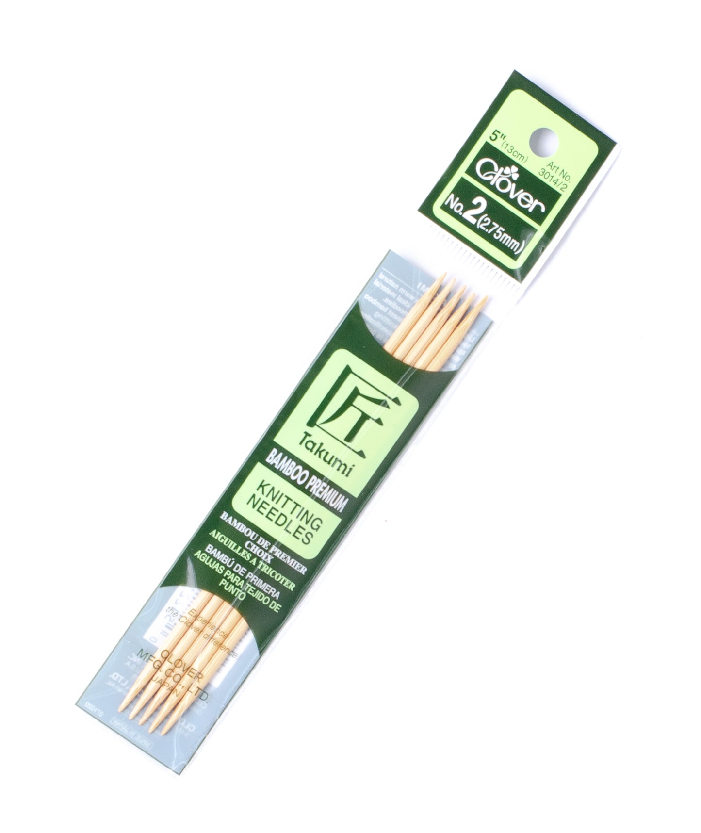 Clover Bamboo Double Point Needles - 5"