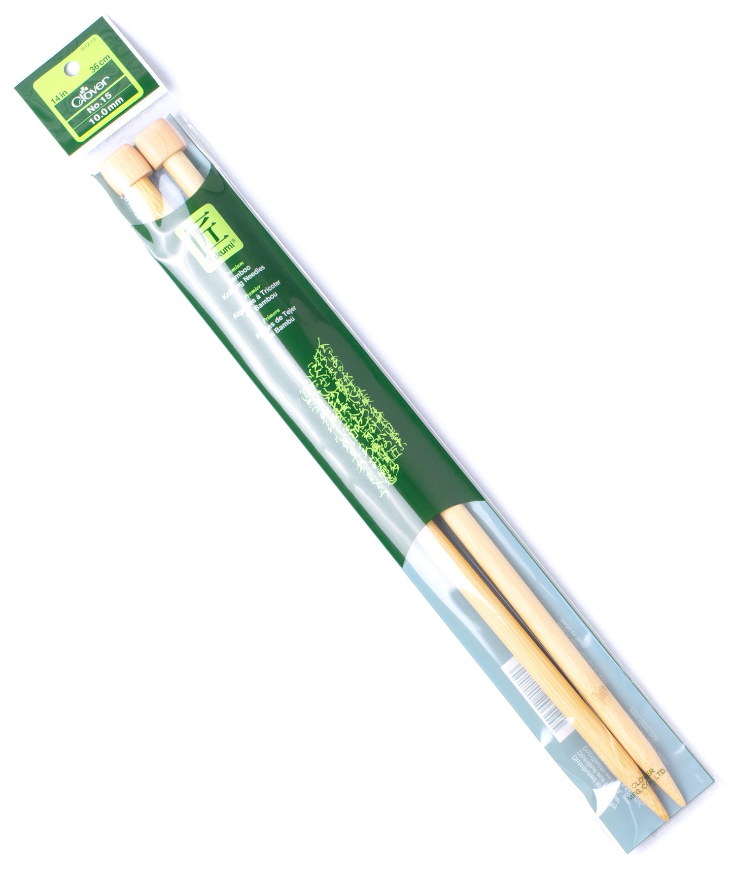 Clover Bamboo Single Point Needles - 13"