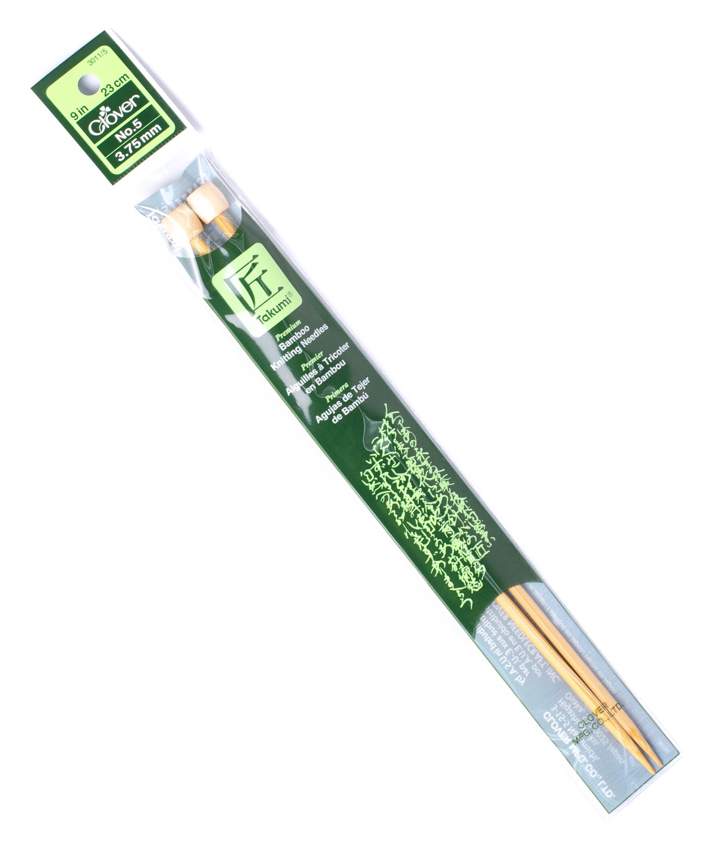 Clover Bamboo Single Point Needles - 9"