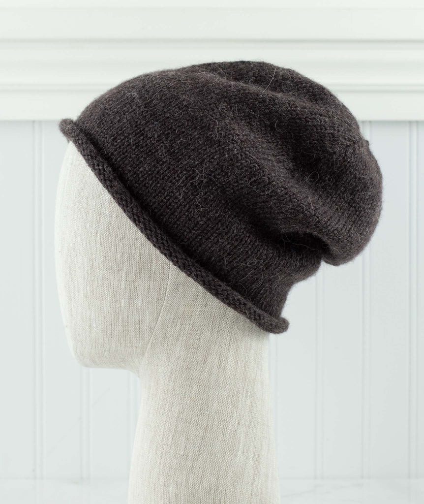 Minimalist Hat Using Rowan Alpaca Soft DK – Churchmouse Yarns