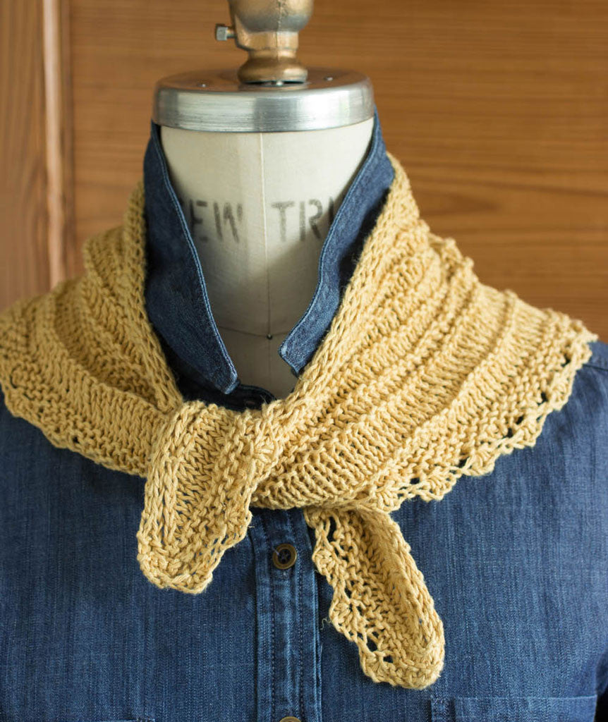 Seashore Kerchief & Scarf Using Hemp for Knitting allhemp6